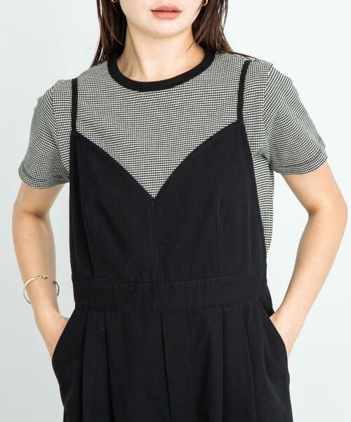 Sonny Label/サニーレーベル JQベーシックコンパクトTシャツ ブラック系 FREE Sonny Label/サニーレーベル JQベーシックコンパクトTシャツ ブラック系 FREE