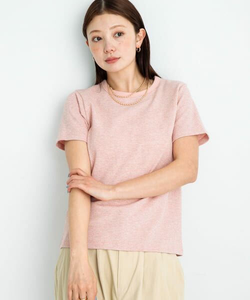 Sonny Label/サニーレーベル JQベーシックコンパクトTシャツ ピンク系 FREE Sonny Label/サニーレーベル JQベーシックコンパクトTシャツ ピンク系 FREE