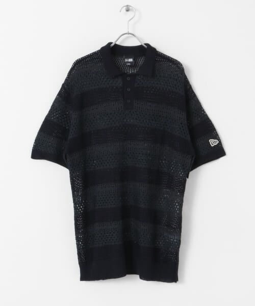 Sonny Label/サニーレーベル NEW ERA GOLF SHORT-SLEEVE MESH POLO BLK M Sonny Label/サニーレーベル NEW ERA GOLF SHORT-SLEEVE MESH POLO BLK M