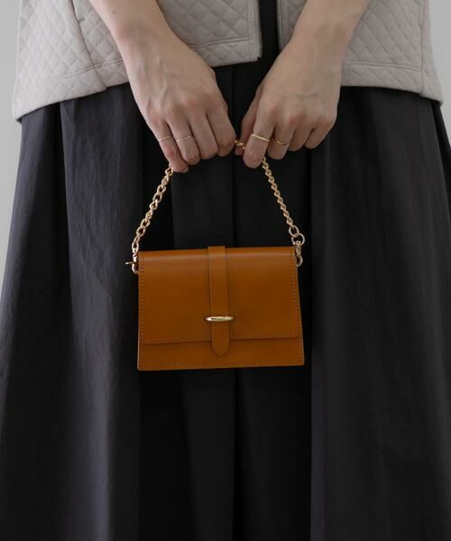 Sonny Label / サニーレーベル ショルダーバッグ | VICE VERSA　スクエアミニショルダーバッグ（キャメル）