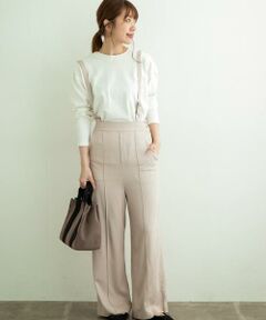 Sonny Label / サニーレーベル その他パンツ | サスペンダー付セミワイドパンツ