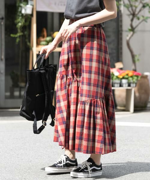 Sonny Label / サニーレーベル スカート | コットンアシメチェックティアードスカート | 詳細3