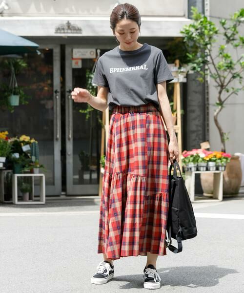 Sonny Label / サニーレーベル スカート | コットンアシメチェックティアードスカート | 詳細5