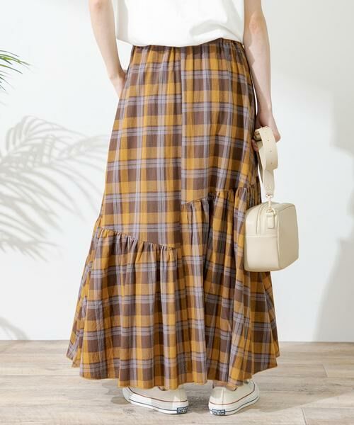 Sonny Label / サニーレーベル スカート | コットンアシメチェックティアードスカート | 詳細26