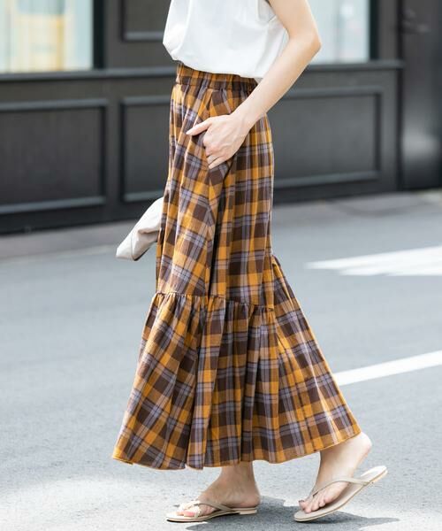 Sonny Label / サニーレーベル スカート | コットンアシメチェックティアードスカート | 詳細18