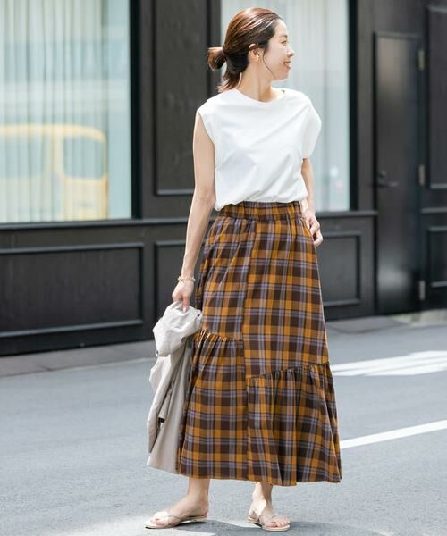 Sonny Label / サニーレーベル スカート | コットンアシメチェックティアードスカート | 詳細20