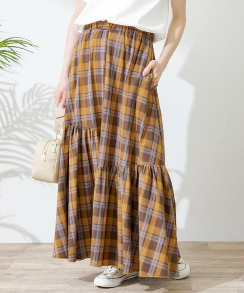 Sonny Label / サニーレーベル スカート | コットンアシメチェックティアードスカート | 詳細24