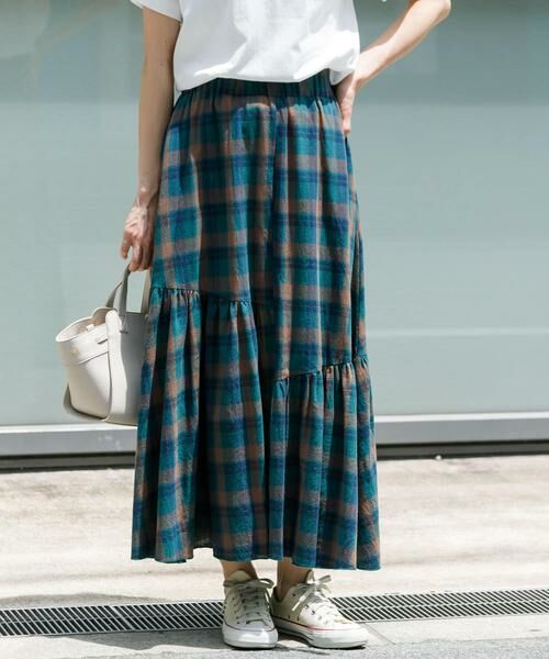 Sonny Label / サニーレーベル スカート | コットンアシメチェックティアードスカート | 詳細30