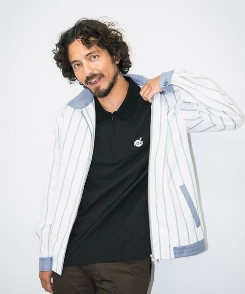Sonny Label/サニーレーベル OOPS 先染めストライプブルゾン ブルー系その他 L Sonny Label/サニーレーベル OOPS 先染めストライプブルゾン ブルー系その他 L