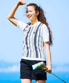 Sonny Label / サニーレーベル ポロシャツ | OOPS　ストライプ半袖ポロシャツ