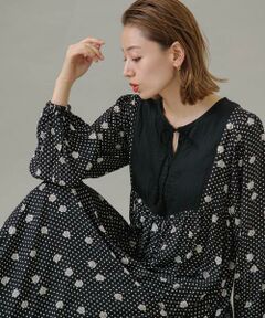 Sonny Label / サニーレーベル ワンピース | フラワーMIXサテンドットワンピース