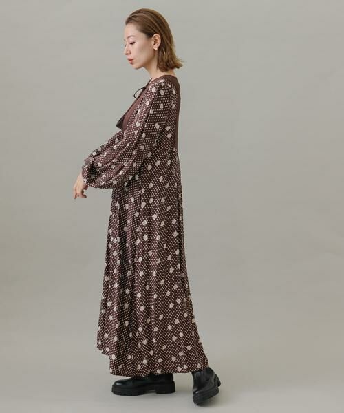 Sonny Label / サニーレーベル ワンピース | フラワーMIXサテンドットワンピース | 詳細11