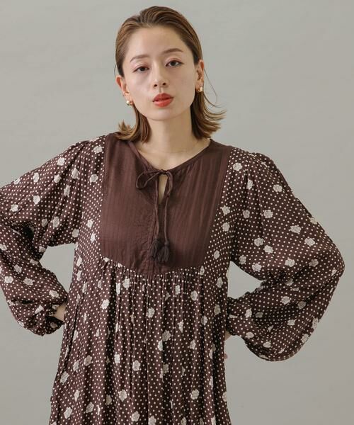 Sonny Label / サニーレーベル ワンピース | フラワーMIXサテンドットワンピース | 詳細2