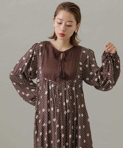 Sonny Label / サニーレーベル ワンピース | フラワーMIXサテンドットワンピース | 詳細3