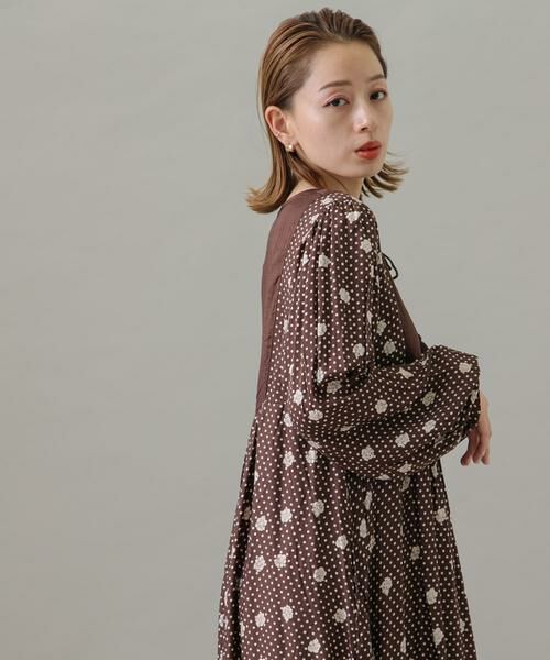 Sonny Label / サニーレーベル ワンピース | フラワーMIXサテンドットワンピース | 詳細4