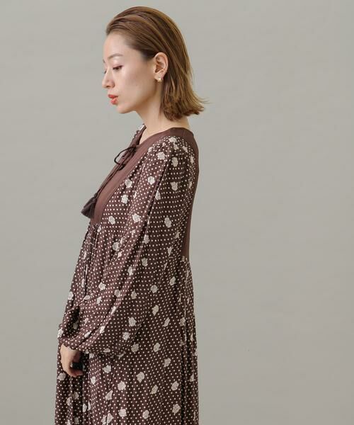 Sonny Label / サニーレーベル ワンピース | フラワーMIXサテンドットワンピース | 詳細5