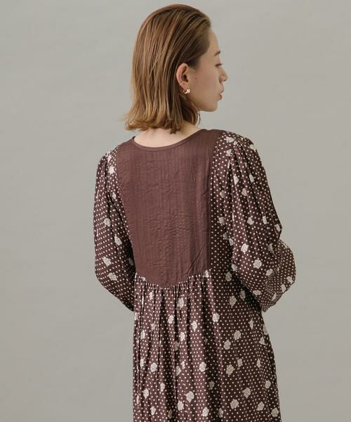 Sonny Label / サニーレーベル ワンピース | フラワーMIXサテンドットワンピース | 詳細6