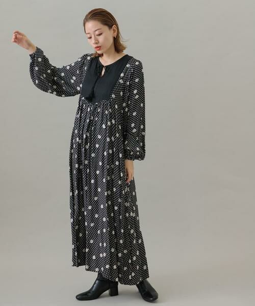 Sonny Label / サニーレーベル ワンピース | フラワーMIXサテンドットワンピース | 詳細26