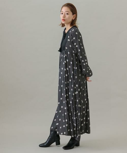 Sonny Label / サニーレーベル ワンピース | フラワーMIXサテンドットワンピース | 詳細27