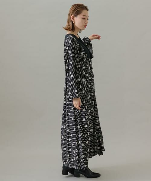 Sonny Label / サニーレーベル ワンピース | フラワーMIXサテンドットワンピース | 詳細28