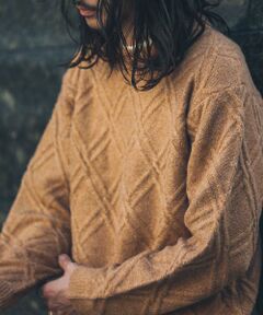 Sonny Label / サニーレーベル ニット・セーター | ウールライクダイヤパターンニットプルオーバー