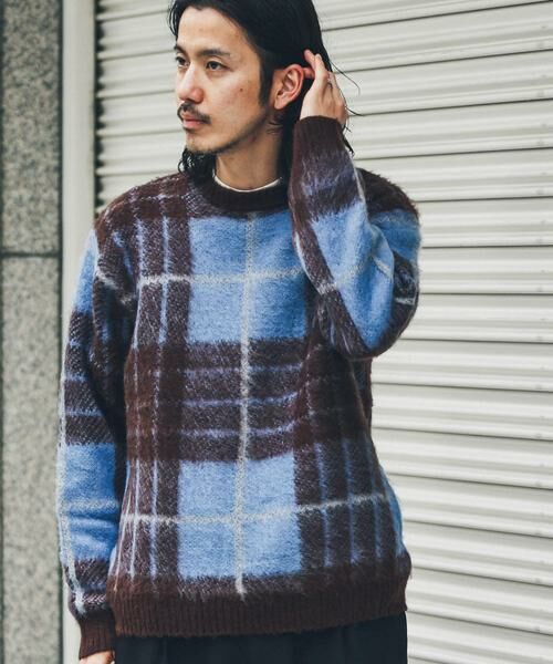 Sonny Label / サニーレーベル ニット・セーター | チェックジャガードニットプルオーバー | 詳細15