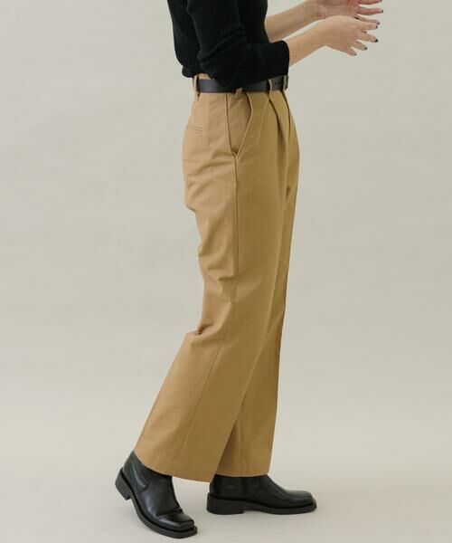 Sonny Label / サニーレーベル その他パンツ | 起毛チノストレートタックパンツ | 詳細2