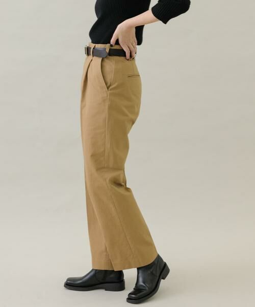 Sonny Label / サニーレーベル その他パンツ | 起毛チノストレートタックパンツ | 詳細3