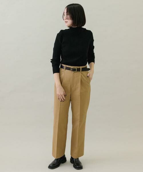 Sonny Label / サニーレーベル その他パンツ | 起毛チノストレートタックパンツ | 詳細5