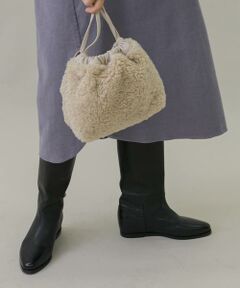 Sonny Label / サニーレーベル ショルダーバッグ | プードルファー巾着バッグ