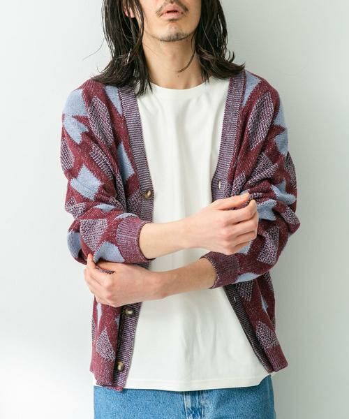 Sonny Label / サニーレーベル カーディガン・ボレロ | ジャガードVネックニットカーディガン | 詳細2