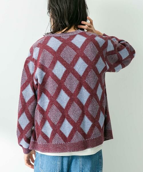 Sonny Label / サニーレーベル カーディガン・ボレロ | ジャガードVネックニットカーディガン | 詳細5