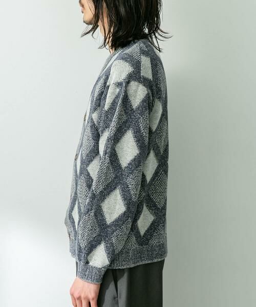 Sonny Label / サニーレーベル カーディガン・ボレロ | ジャガードVネックニットカーディガン | 詳細28
