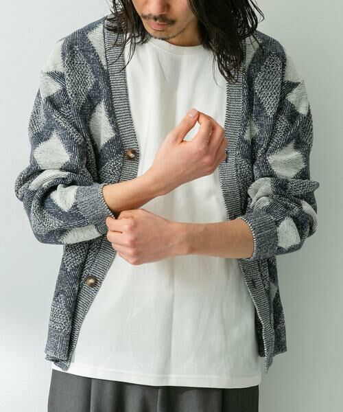 Sonny Label / サニーレーベル カーディガン・ボレロ | ジャガードVネックニットカーディガン | 詳細21
