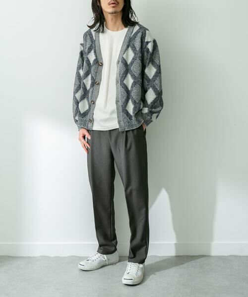 Sonny Label / サニーレーベル カーディガン・ボレロ | ジャガードVネックニットカーディガン | 詳細26