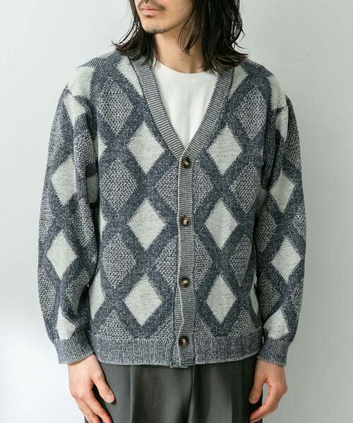 Sonny Label / サニーレーベル カーディガン・ボレロ | ジャガードVネックニットカーディガン | 詳細27