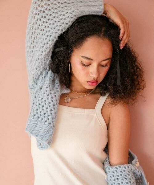 Sonny Label / サニーレーベル カーディガン・ボレロ | AyaKawasaki　メッシュショートカーディガン | 詳細1