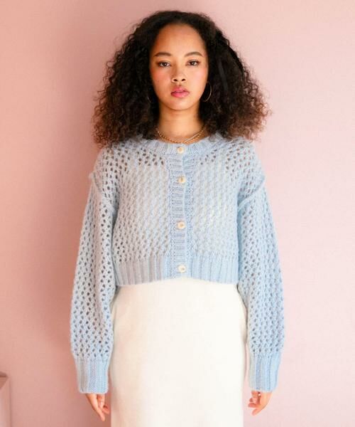 Sonny Label / サニーレーベル カーディガン・ボレロ | AyaKawasaki　メッシュショートカーディガン | 詳細7