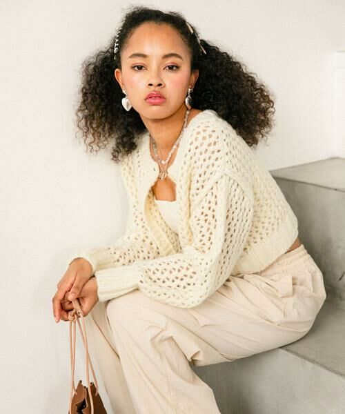 Sonny Label / サニーレーベル カーディガン・ボレロ | AyaKawasaki　メッシュショートカーディガン | 詳細27