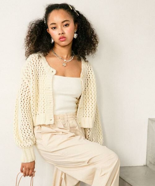 Sonny Label / サニーレーベル カーディガン・ボレロ | AyaKawasaki　メッシュショートカーディガン | 詳細28
