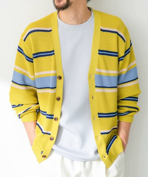 Sonny Label / サニーレーベル カーディガン・ボレロ | マルチボーダーニットカーディガン | 詳細1