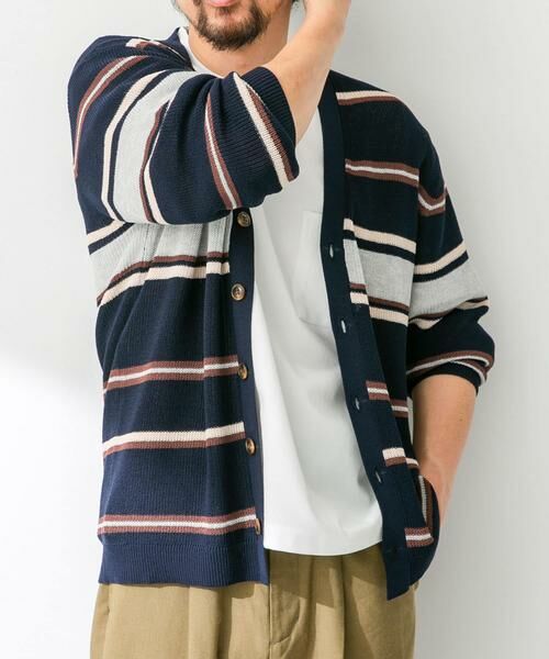 Sonny Label / サニーレーベル カーディガン・ボレロ | マルチボーダーニットカーディガン | 詳細12