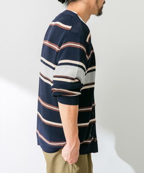 Sonny Label / サニーレーベル カーディガン・ボレロ | マルチボーダーニットカーディガン | 詳細13