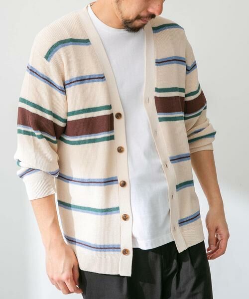 Sonny Label / サニーレーベル カーディガン・ボレロ | マルチボーダーニットカーディガン | 詳細25