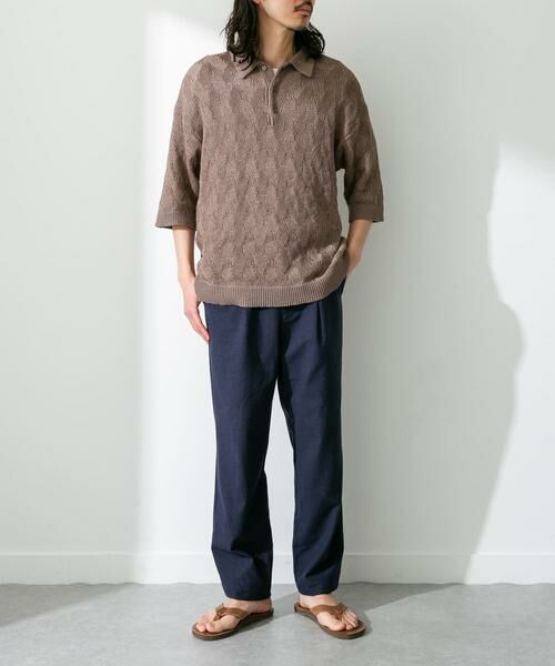 Sonny Label / サニーレーベル ニット・セーター | リサイクルポリエステルニットポロシャツ | 詳細20