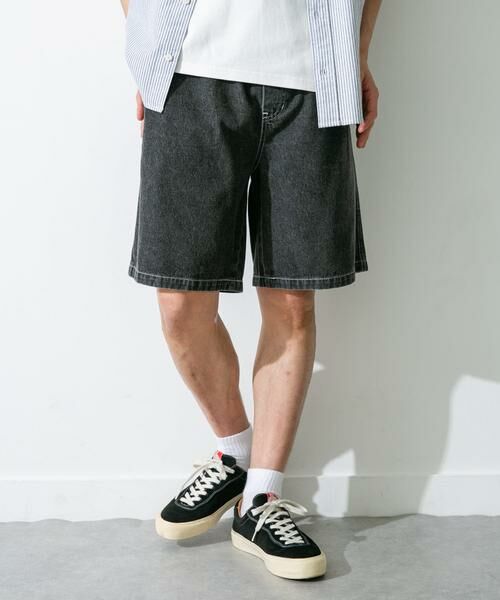 Sonny Label/サニーレーベル デニムイージーショートパンツ ブラック L Sonny Label/サニーレーベル デニムイージーショートパンツ ブラック L