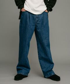 Sonny Label / サニーレーベル デニムパンツ | タックワイドデニムパンツ