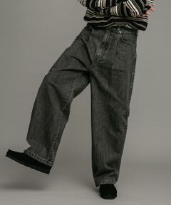 Sonny Label / サニーレーベル デニムパンツ | タックワイドデニムパンツ
