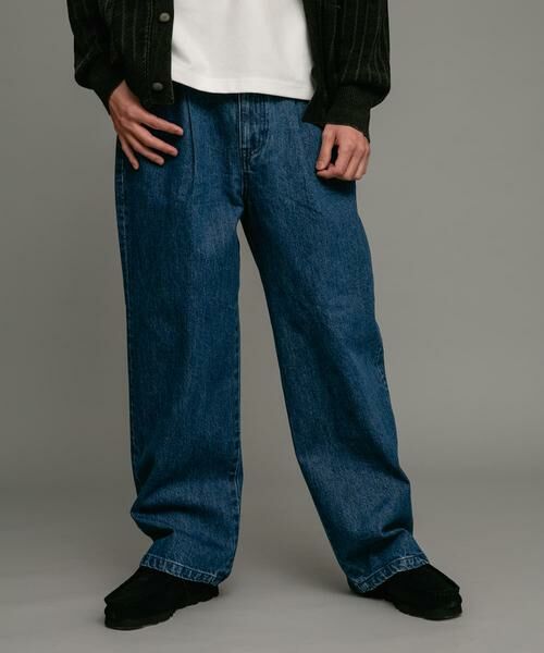 Sonny Label / サニーレーベル デニムパンツ | タックワイドデニムパンツ | 詳細1