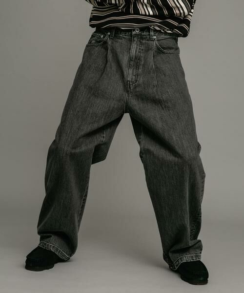 Sonny Label / サニーレーベル デニムパンツ | タックワイドデニムパンツ | 詳細16